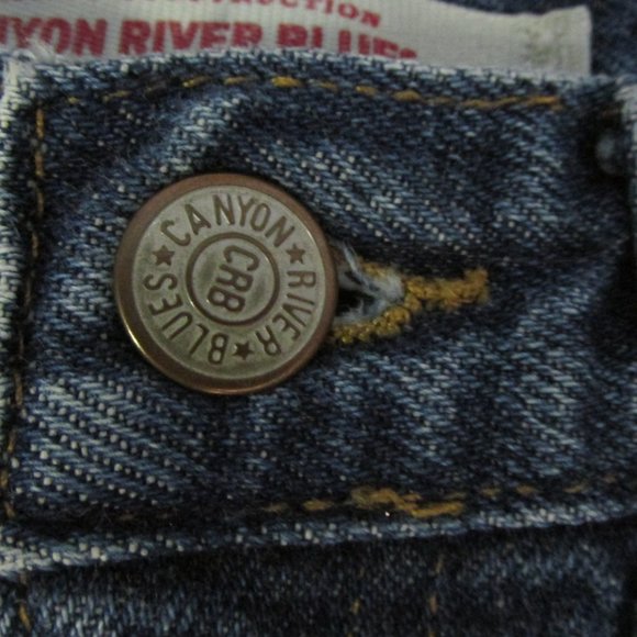 CANYON RIVER BLUES GIRL'S SIZ 16 R JEANS STONE WASHED TAPERED LEG MOM HIGH WAIST - Picture 3 of 12